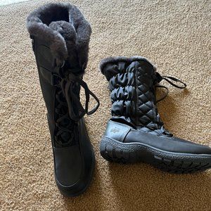 Tots Tracey Women's Waterproof Winter Snow Boots Faux Fur Gray Size 7M